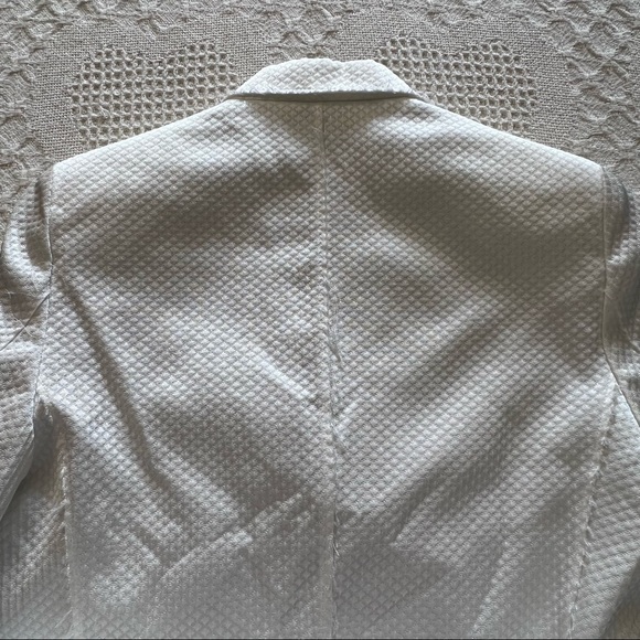 Zadig & Voltaire Virgin BF Blazer Raw Edge White Jacket Size 8 - Picture 12 of 12